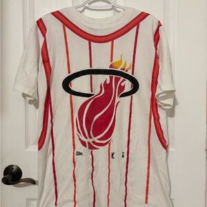 Miami Heat Salem Sportswear Striped T-Shirt